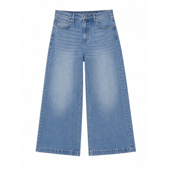 American Eagle Outfitters Denim - AEO American Eagle Womens Jeans 18 Short Wide Leg Super Stretch Blue Denim Pants